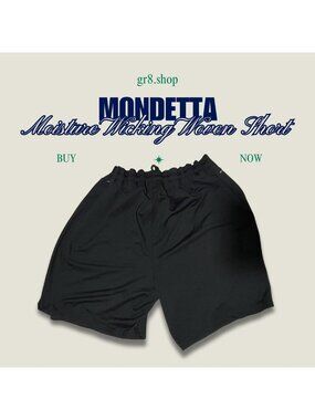 Mondetta XXL Black Moisture-Wicking Woven Shorts Lightweight Polyester/Spandex